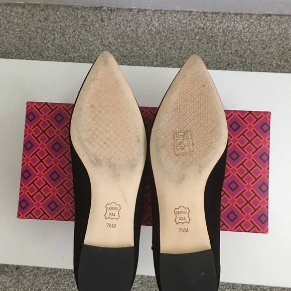 Tory Burch Black Flats with Straps Size 7.5 - Picture 2 of 3